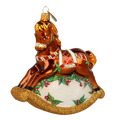 Gallant Amber Steed | Hand-Painted Glass Ornament | Blubom 2021-063