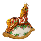 Gallant Amber Steed | Hand-Painted Glass Ornament | Blubom 2021-063