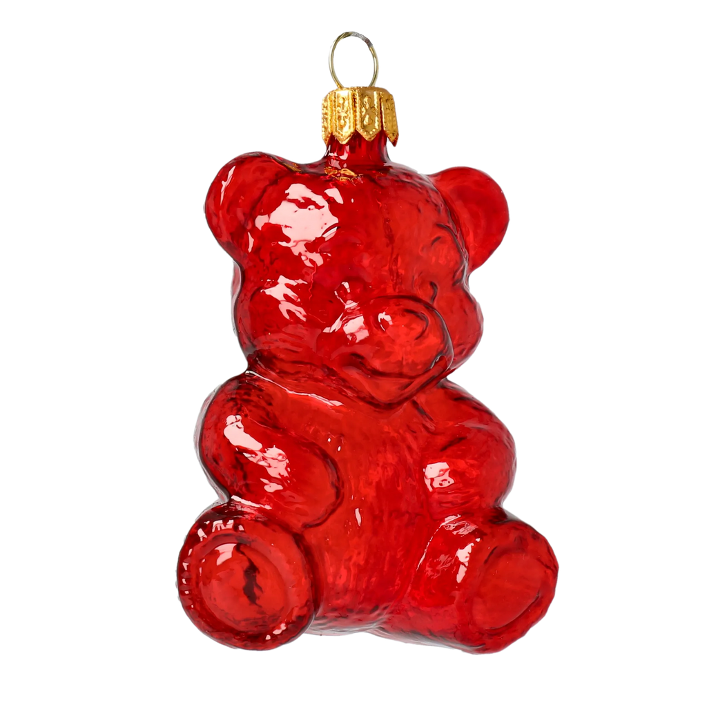 Sweet Ruby Cub | Hand-Painted Glass Ornament | Blubom 2021-071