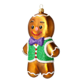 Załaduj obraz do przeglądarki galerii, Gingerbread - Cake Sweetener. Handmade Glass Christmas ornament. 2021-073

