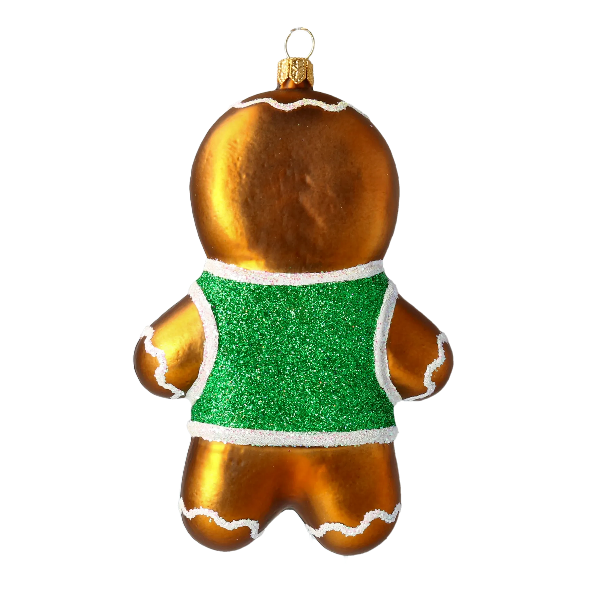 Gingerbread - Cake Sweetener. Handmade Glass Christmas ornament. 2021-073
