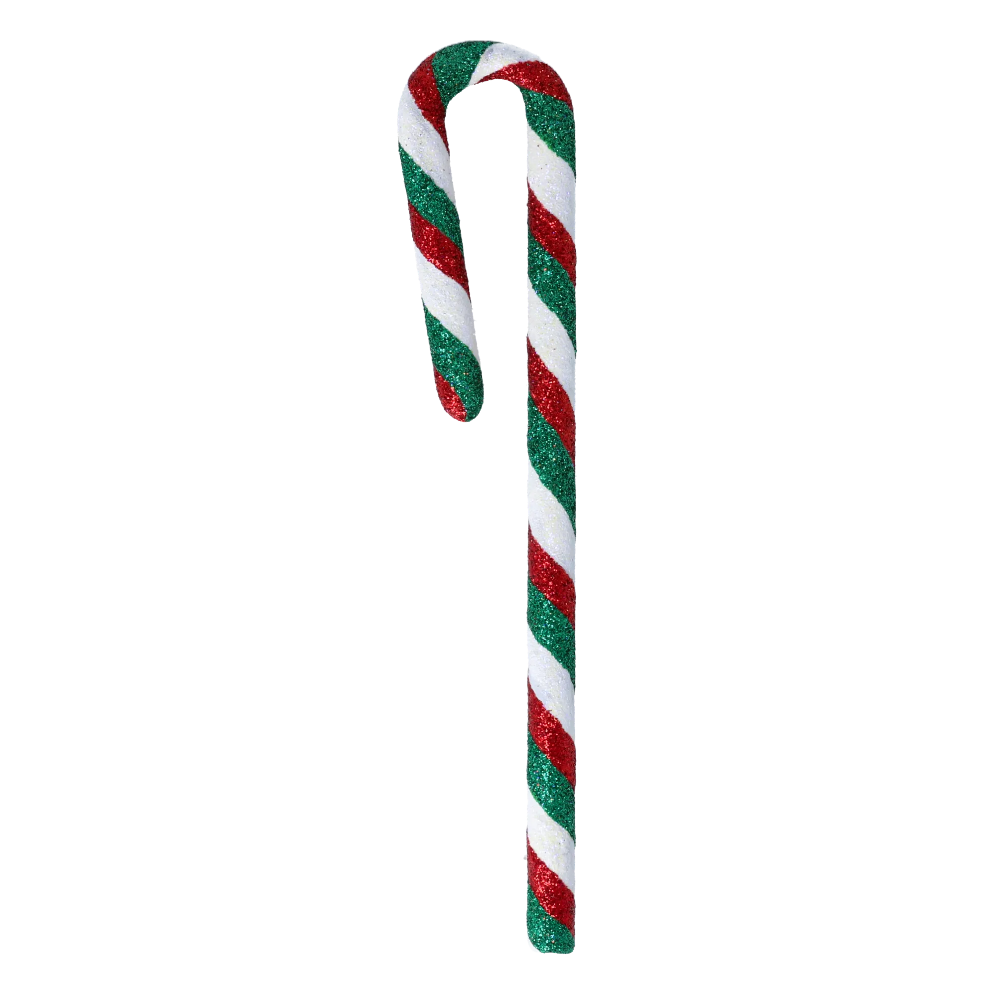 Sparkling Crimson and Emerald Cane Premium christmas glass ornament 2021-074