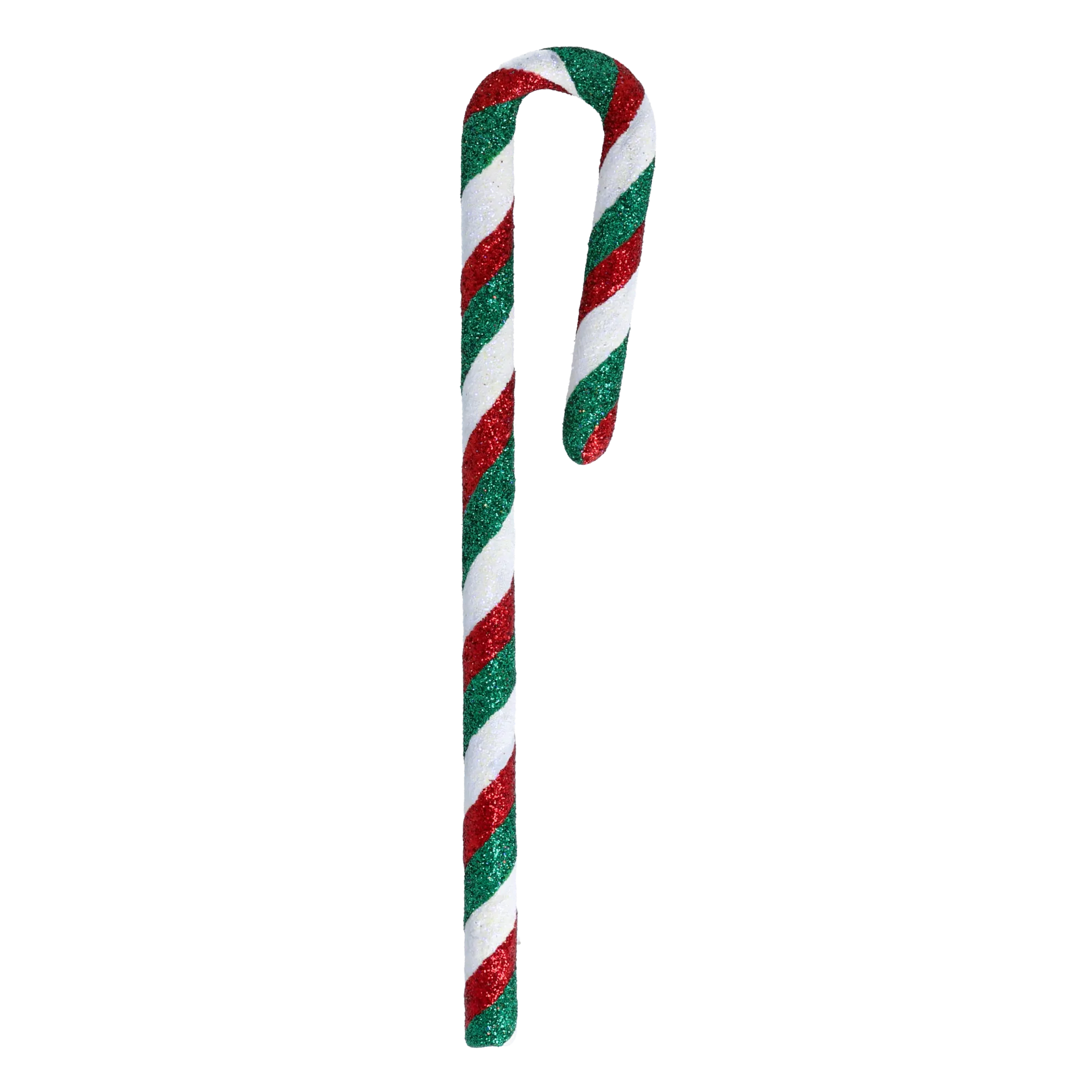 Sparkling Crimson and Emerald Cane Premium christmas glass ornament 2021-074
