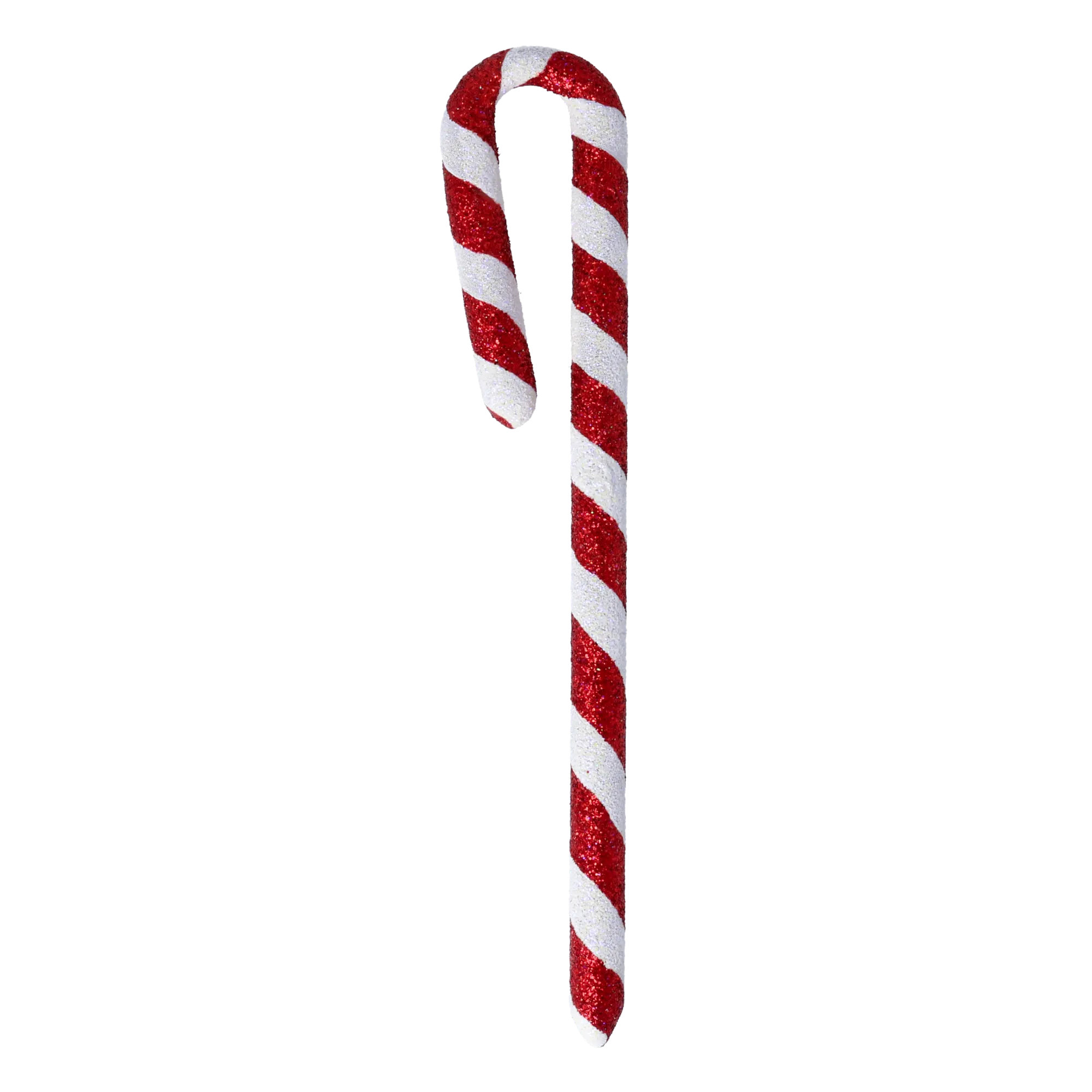 Ruby Red Candy Cane Premium christmas glass ornament 2021-076