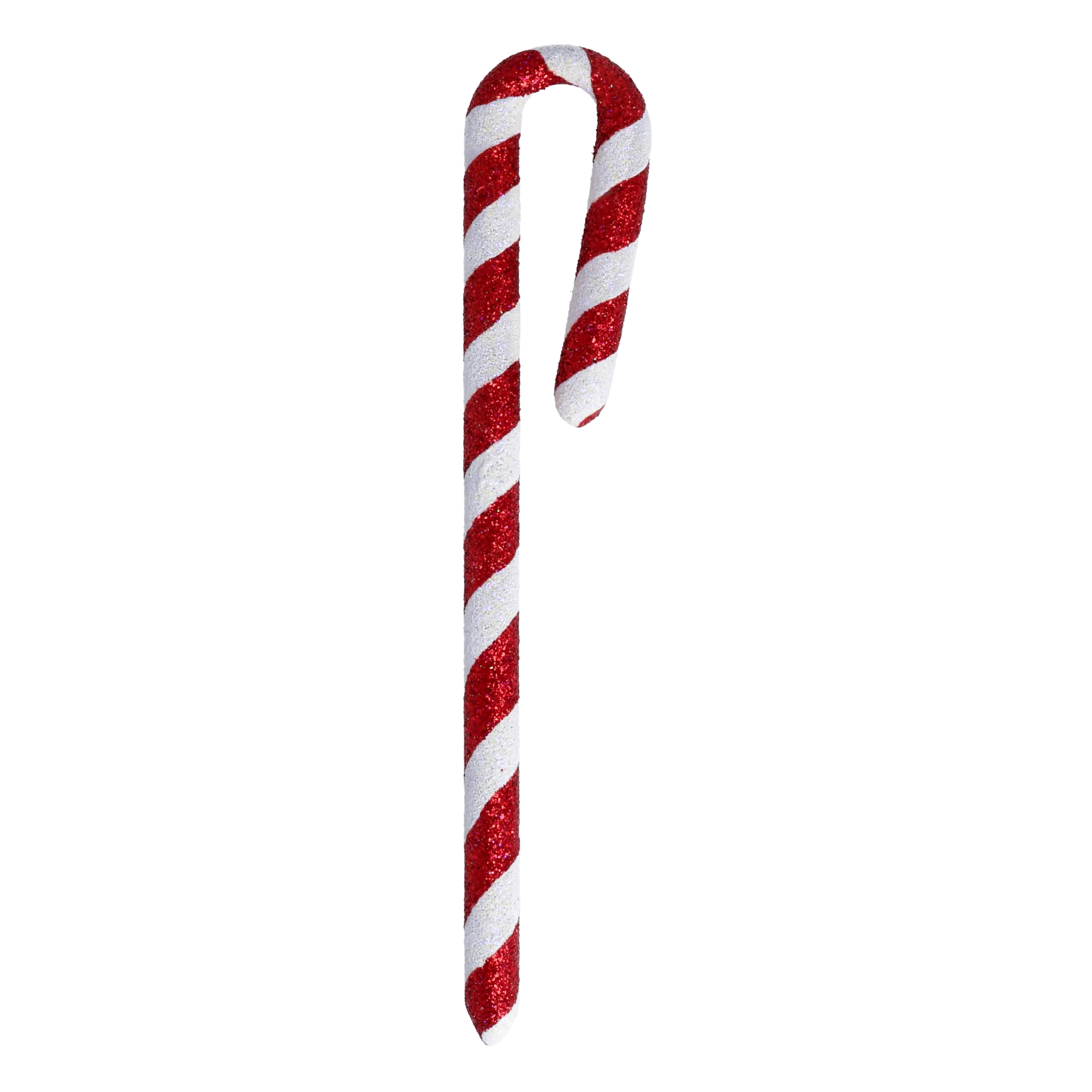 Ruby Red Candy Cane Premium christmas glass ornament 2021-076