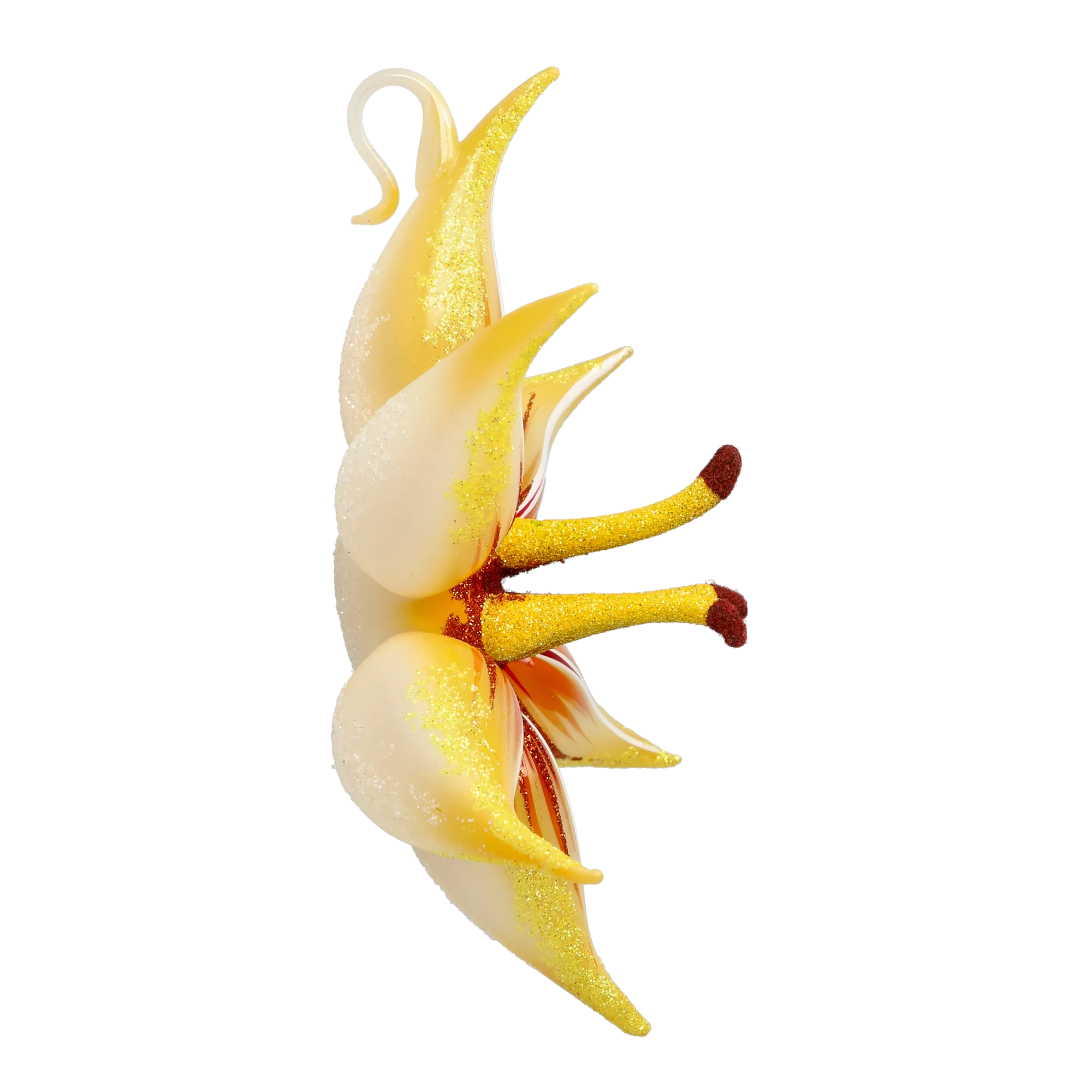 Radiant Amber Lily Premium christmas glass ornament 2021-085