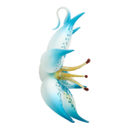 Azure Frost Blossom | Hand-Painted Glass Ornament | Blubom 2021-087