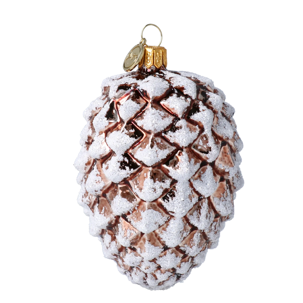 Bronzed Winter Silence | Hand-Painted Glass Ornament | Blubom 2021-108
