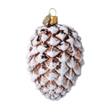 Załaduj obraz do przeglądarki galerii, Winter Cone. Handmade Glass Christmas ornament. 2021-108
