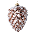 Bronzed Winter Drift | Hand-Painted Glass Ornament | Blubom 2021-109