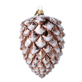 Załaduj obraz do przeglądarki galerii, Royal cone of the Winter Forest. Handmade Glass Christmas ornament. 2021-109
