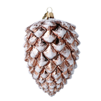 Bronzed Winter Drift | Hand-Painted Glass Ornament | Blubom 2021-109