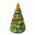 Verdant Jubilee Pine | Hand-Painted Glass Ornament | Blubom 2021-129