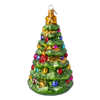 Verdant Jubilee Pine | Hand-Painted Glass Ornament | Blubom 2021-129