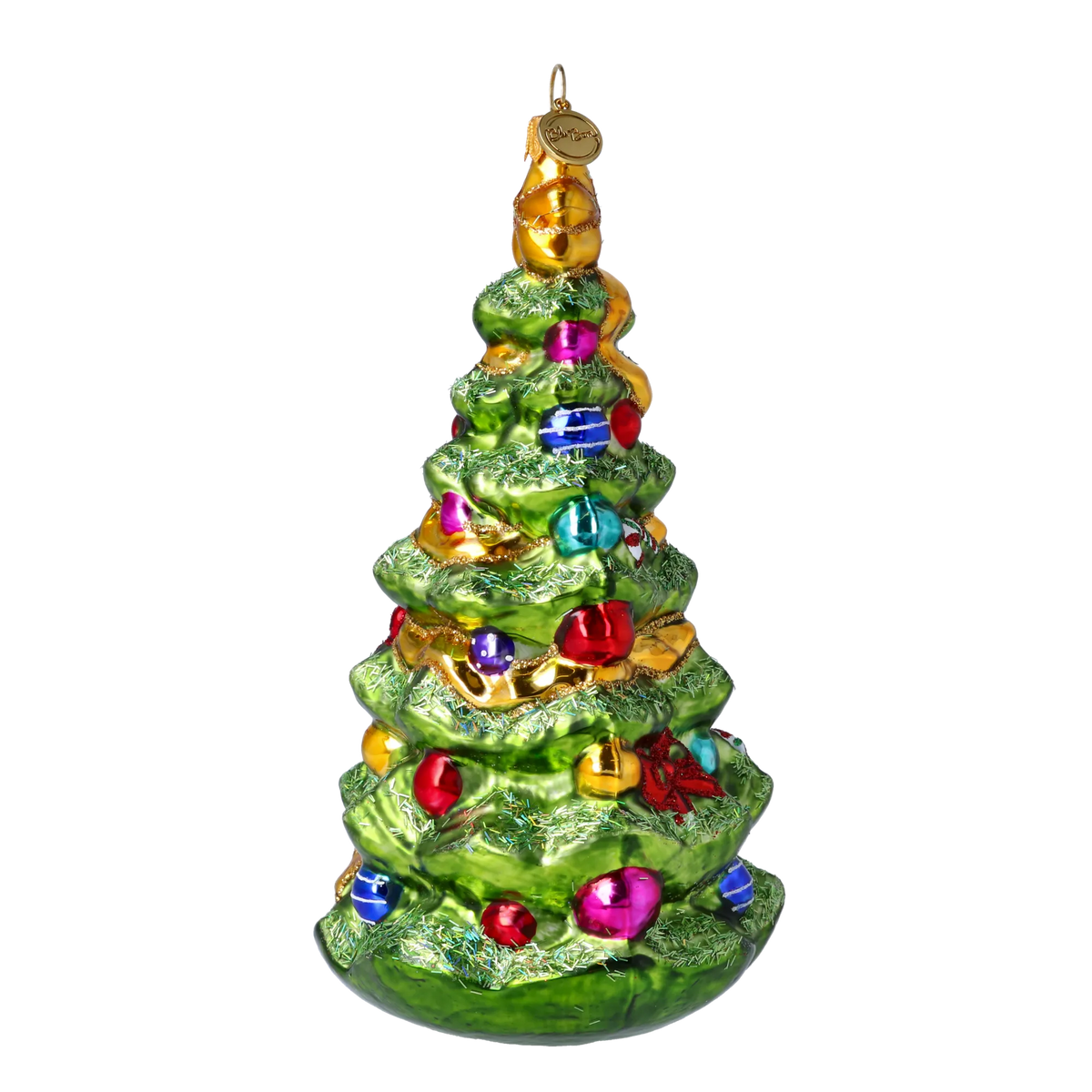 Verdant Jubilee Pine | Hand-Painted Glass Ornament | Blubom 2021-129