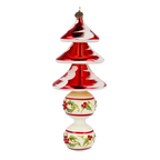 Ruby Frost Silence | Hand-Painted Glass Ornament | Blubom 2021-130