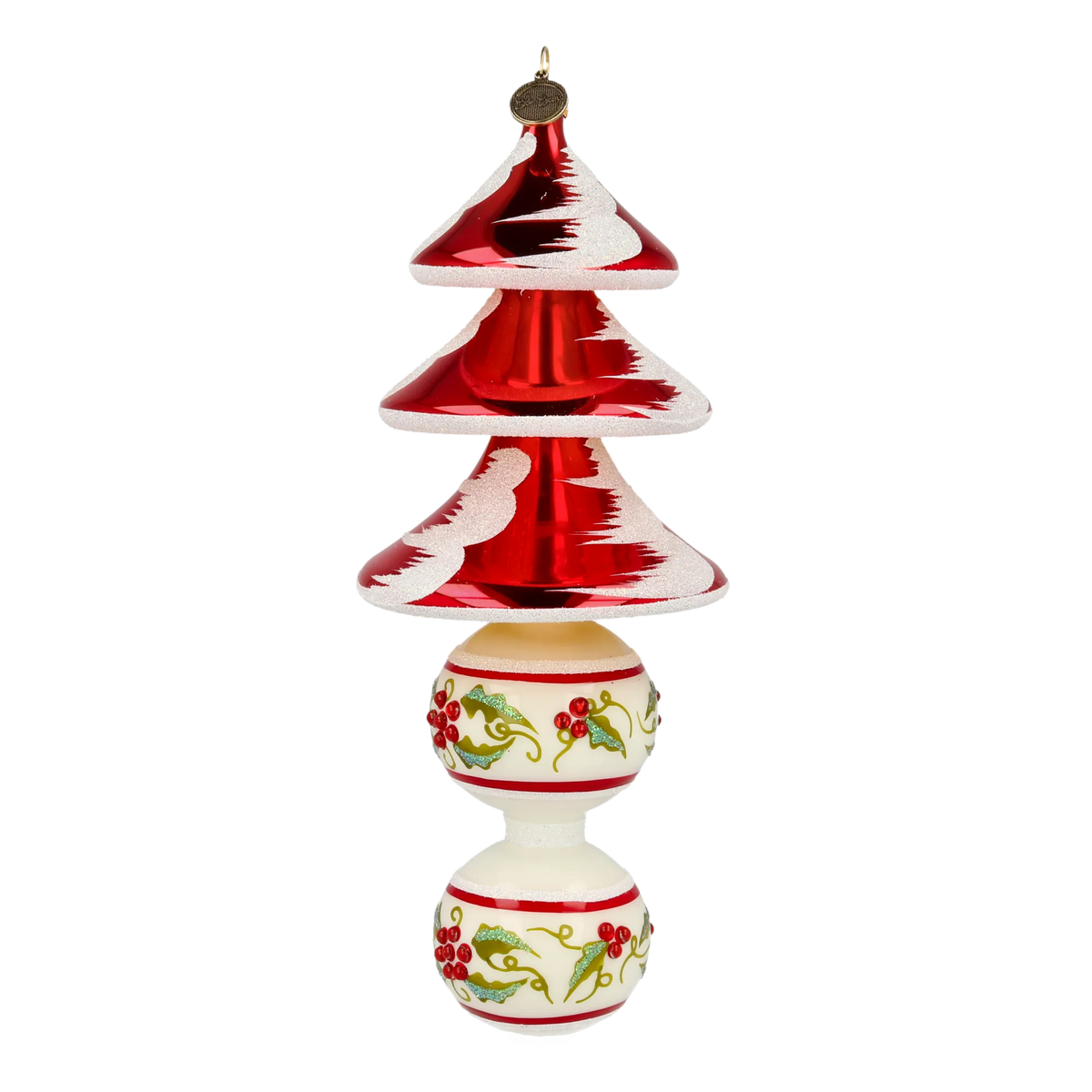 Ruby Frost Silence | Hand-Painted Glass Ornament | Blubom 2021-130