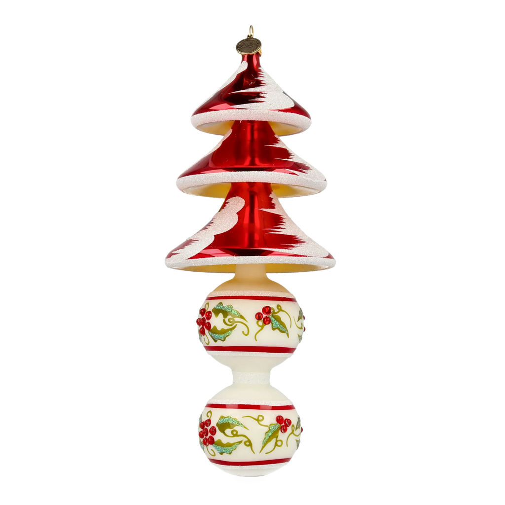 Ruby Frost Silence | Hand-Painted Glass Ornament | Blubom 2021-130