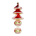 Załaduj obraz do przeglądarki galerii, Holly Tree Delight Christmas Tree. Handmade Glass Christmas ornament 2021-130
