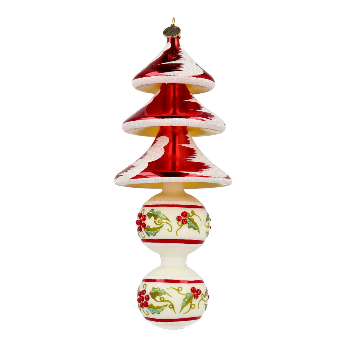 Ruby Frost Silence | Hand-Painted Glass Ornament | Blubom 2021-130