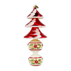 Ruby Frost Silence | Hand-Painted Glass Ornament | Blubom 2021-130