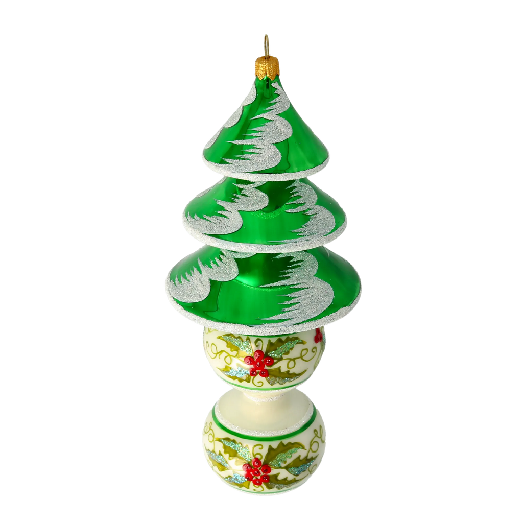 Emerald Forest Hymn | Hand-Painted Glass Ornament | Blubom 2021-131