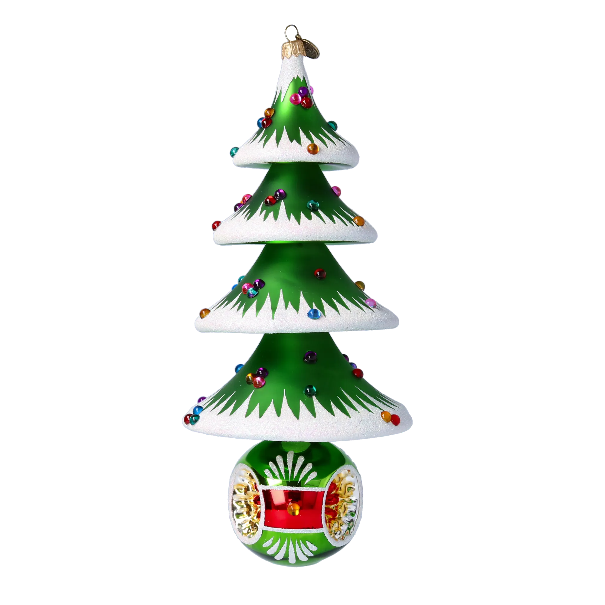 Evergreen Elegance Christmas Tree Handmade Glass Christmas ornament Glass Reflector Ornament 2021-132