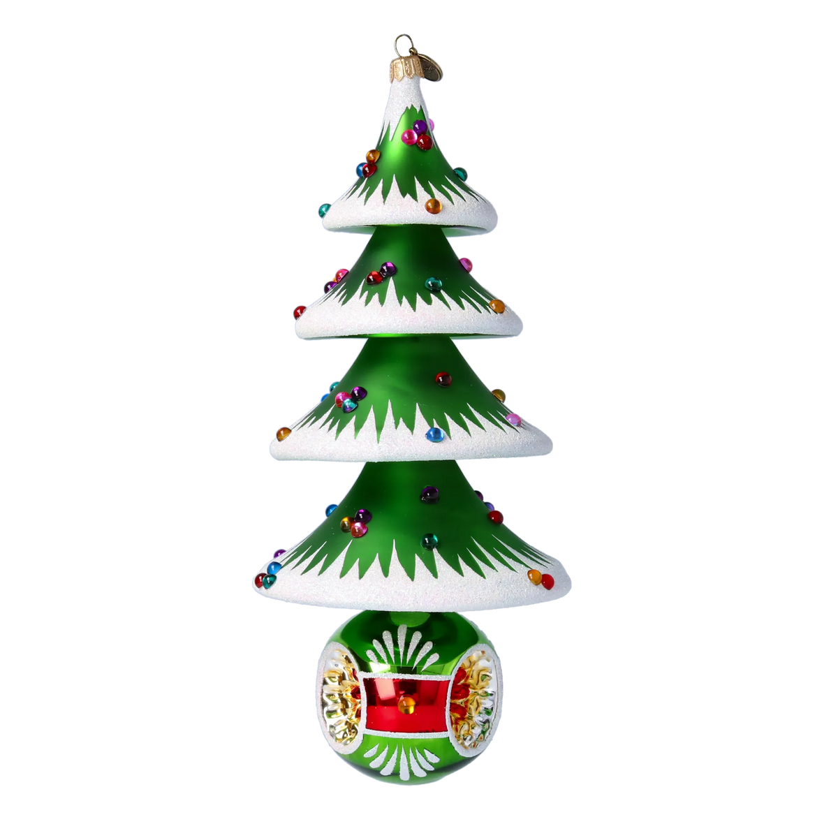 Sovereign Alpine Sentinel | Hand-Painted Glass Ornament | Blubom 2021-132