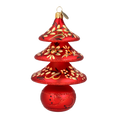 Load image into Gallery viewer, Midnight Folk Tree  Handmade Glass Christmas ornament 2021-133
