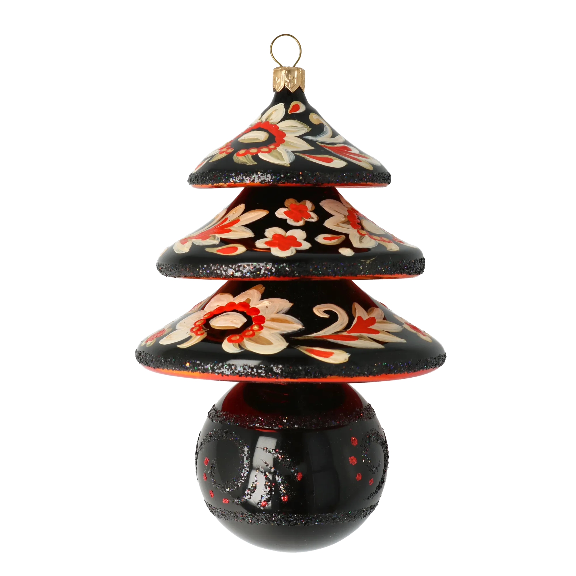 Midnight Bloom Tree Handmade Glass Christmas ornament 2021-134