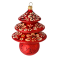 Load image into Gallery viewer, Midnight Bloom Tree Handmade Glass Christmas ornament 2021-134
