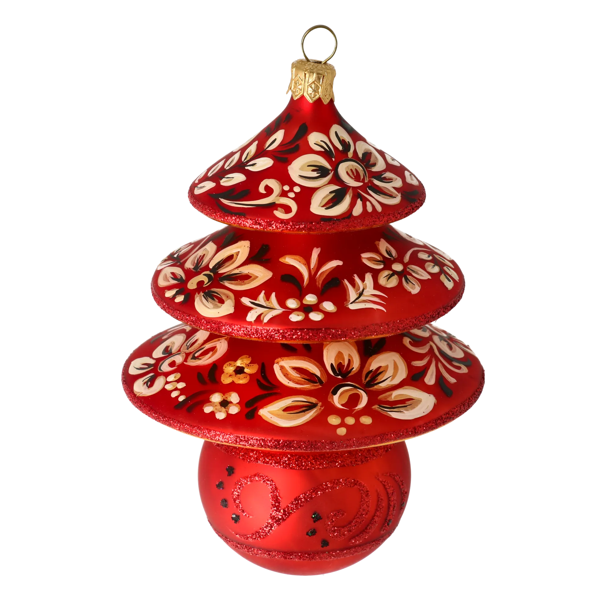 Midnight Bloom Tree Handmade Glass Christmas ornament 2021-134
