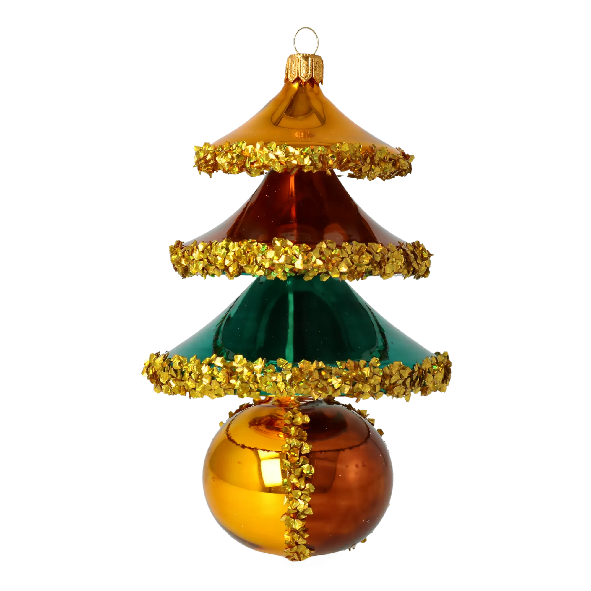 Autumn Glow Tree Handmade Glass Christmas ornament 2021-136