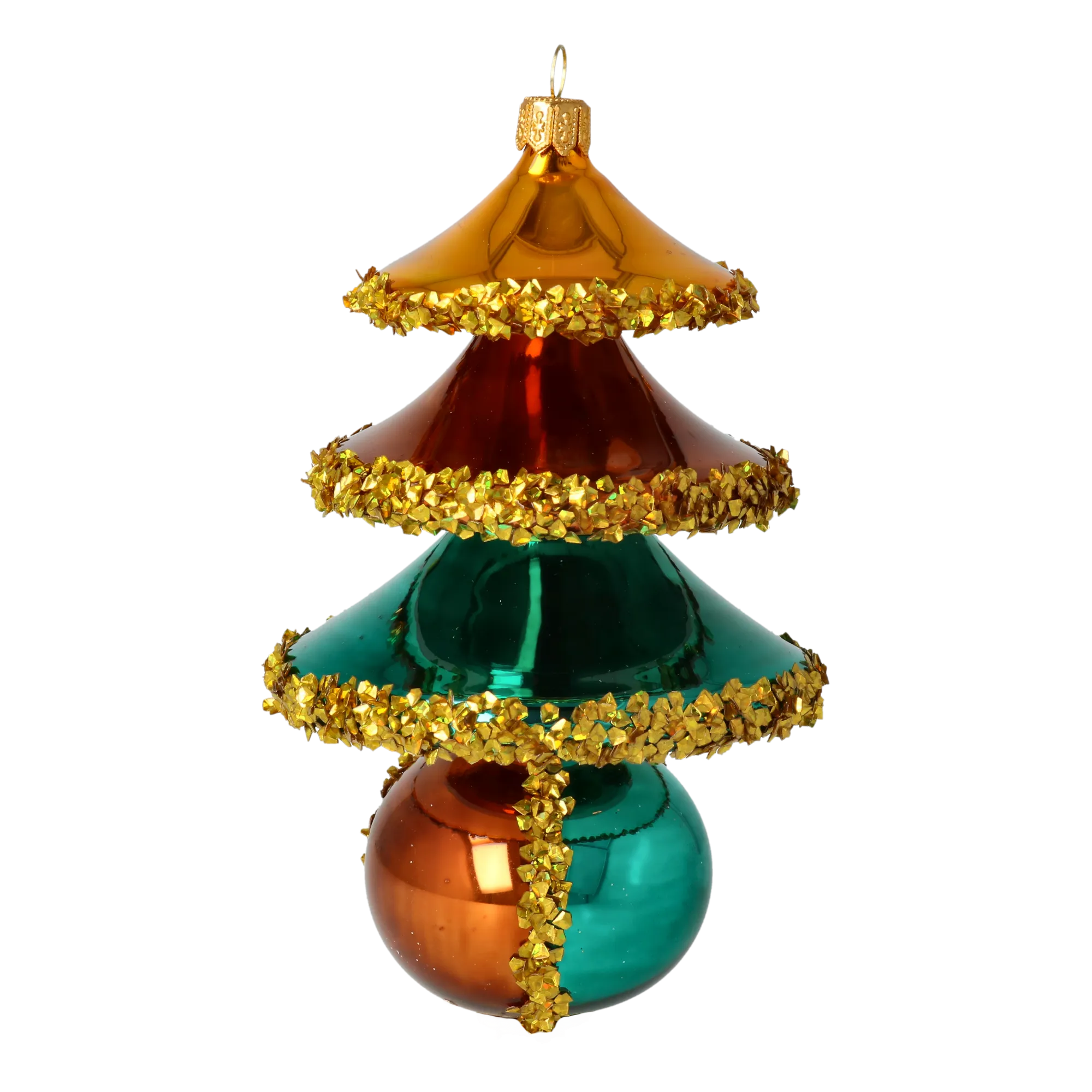 Autumn Glow Tree Handmade Glass Christmas ornament 2021-136