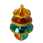 Gilded Bronze Resonance | Hand-Painted Glass Ornament | Blubom 2021-136