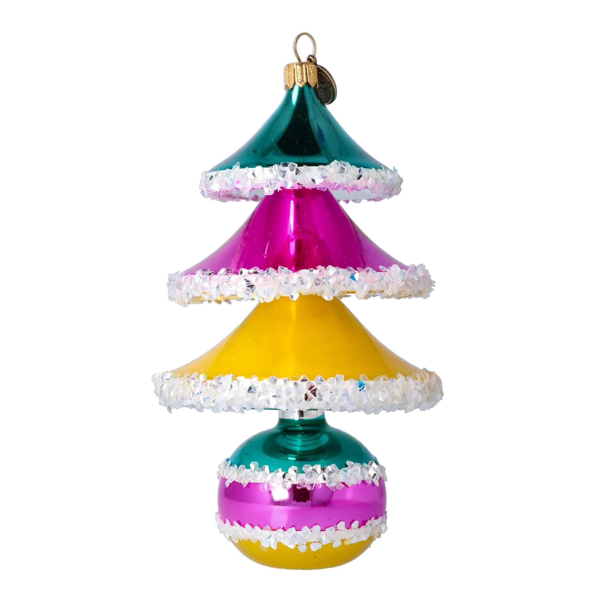 Prismatic Jewel Stylized Tree Premium christmas glass ornament 2021-137