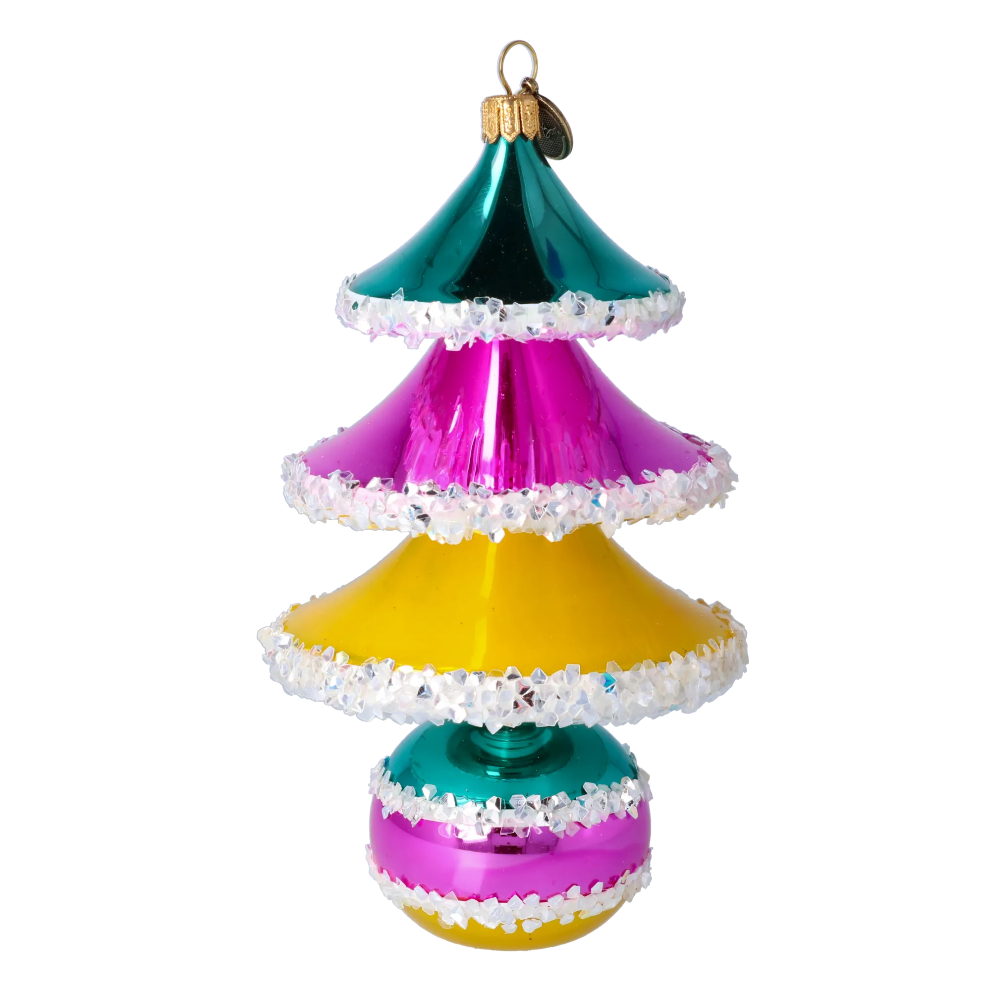 Prismatic Jewel Stylized Tree Premium christmas glass ornament 2021-137