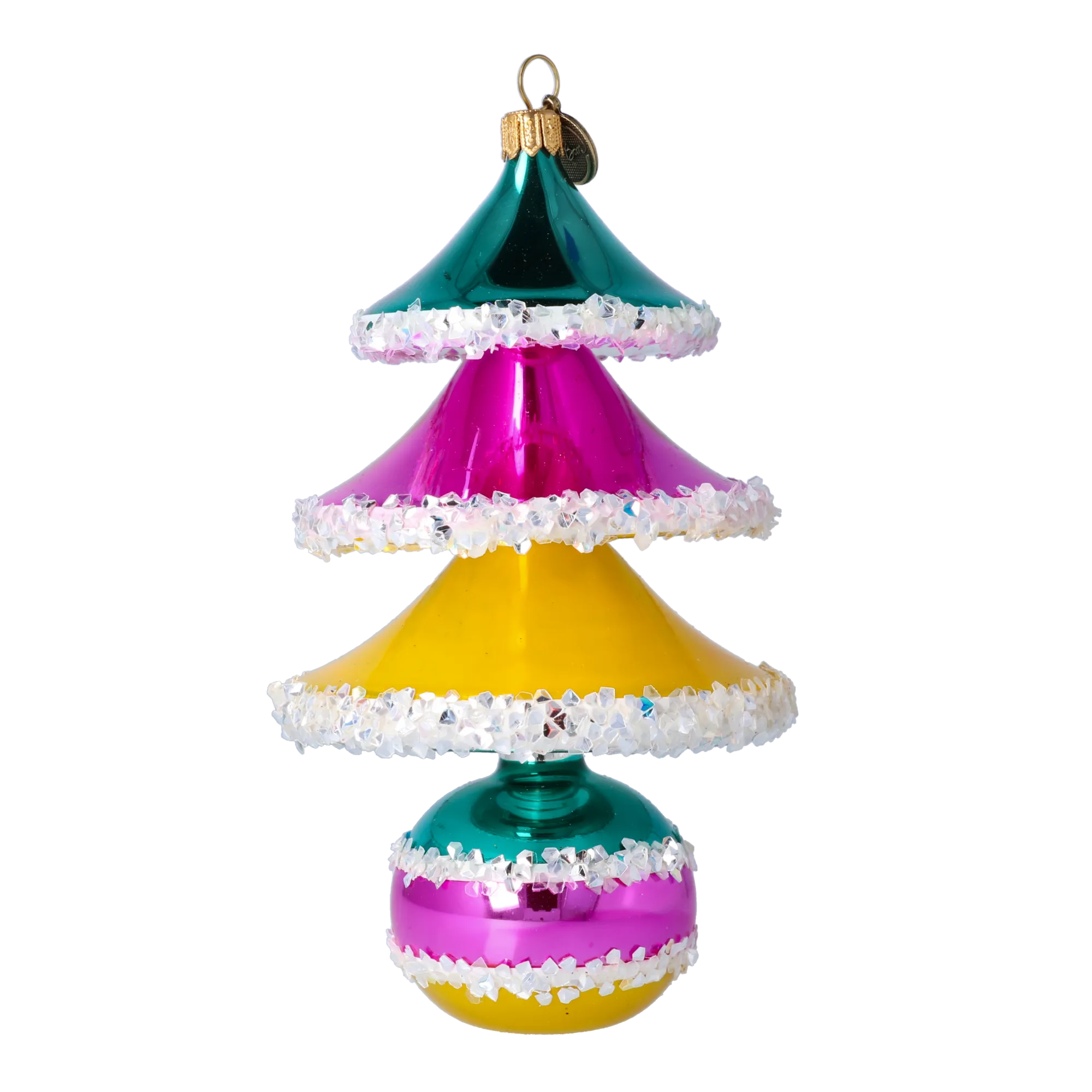 Prismatic Jewel Stylized Tree Premium christmas glass ornament 2021-137