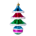 Załaduj obraz do przeglądarki galerii, Frosted Candy Tree Handmade Glass Christmas ornament 2021-138
