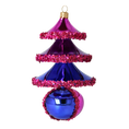 Załaduj obraz do przeglądarki galerii, Twilight Carnival Tree Handmade Glass Christmas ornament 2021-139
