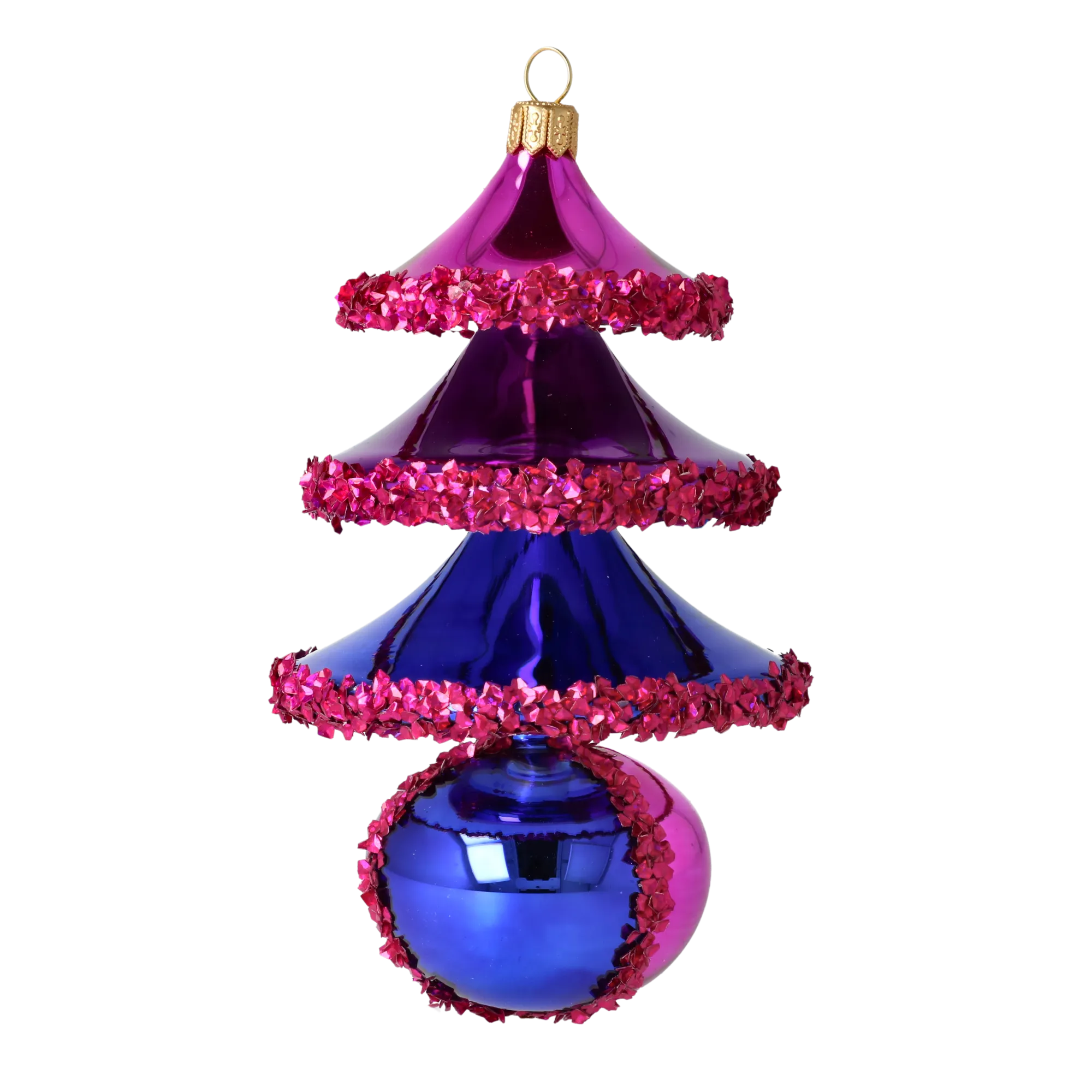 Twilight Carnival Tree Handmade Glass Christmas ornament 2021-139