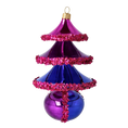 Załaduj obraz do przeglądarki galerii, Twilight Carnival Tree Handmade Glass Christmas ornament 2021-139
