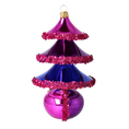 Załaduj obraz do przeglądarki galerii, Twilight Carnival Tree Handmade Glass Christmas ornament 2021-139
