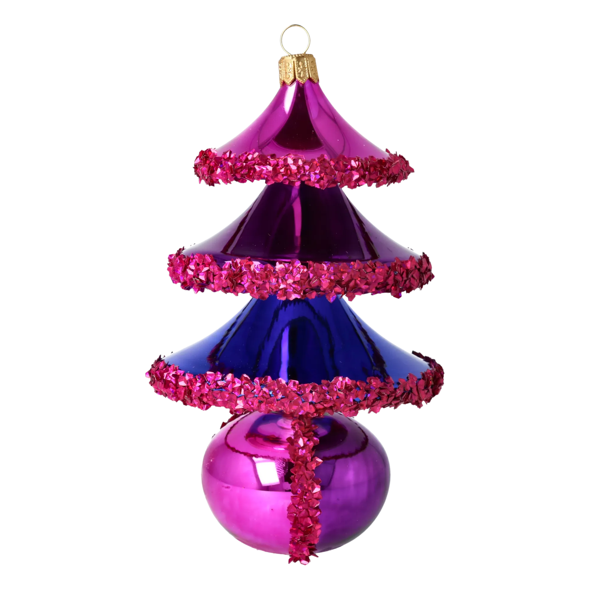Twilight Carnival Tree Handmade Glass Christmas ornament 2021-139