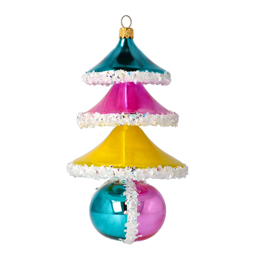 Sweetberry Tree Handmade Glass Christmas ornament free blown glass 2021-140