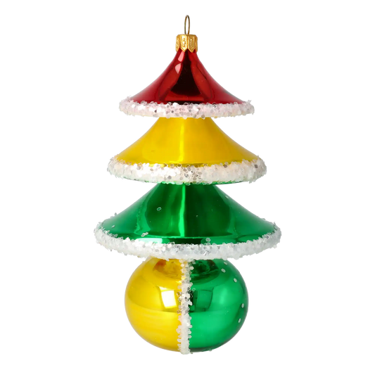 Wolno-dmuchana Kolorowa Choinka Szklana Ozdoba