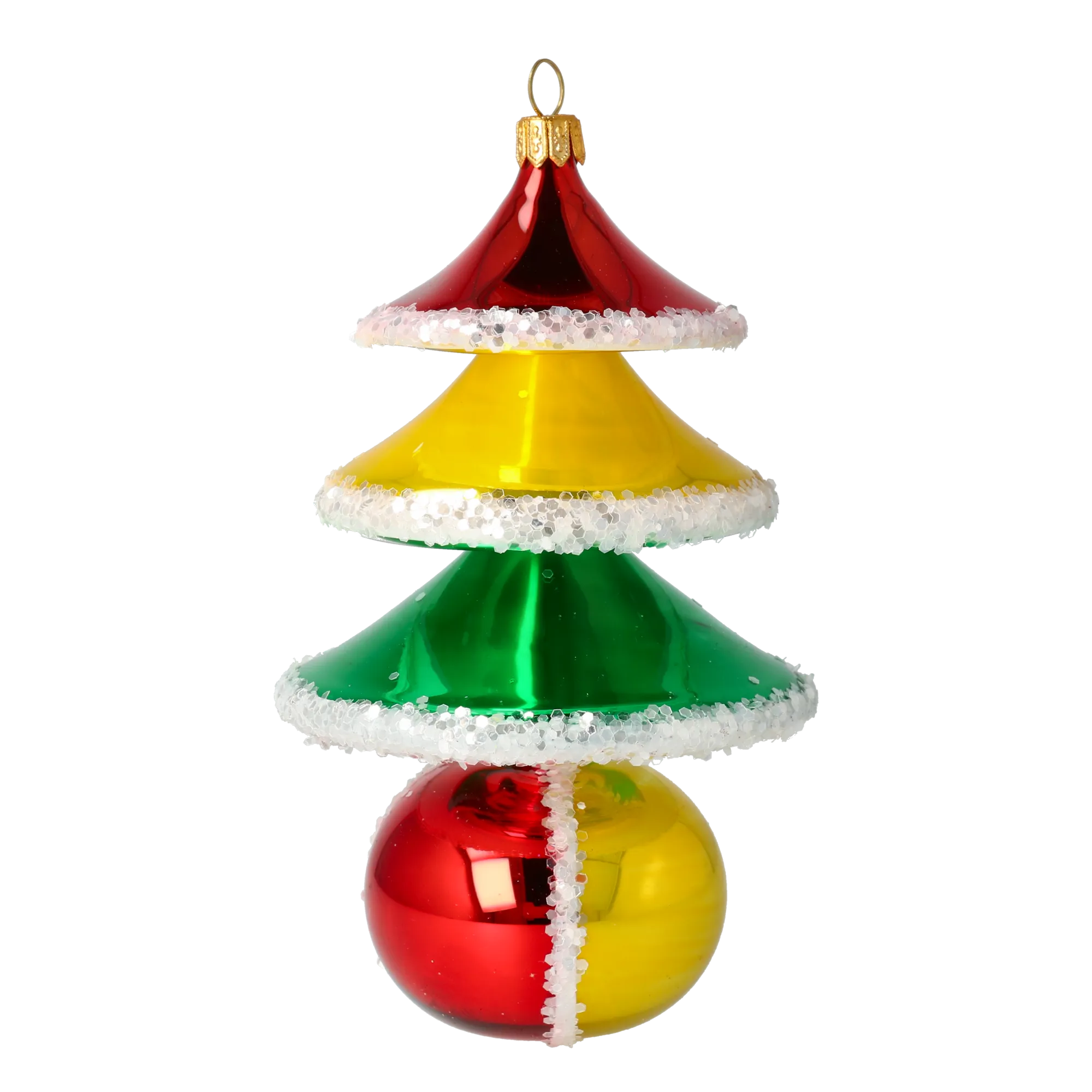 Festive Prism Tree Handmade Glass Christmas ornament 2021-141