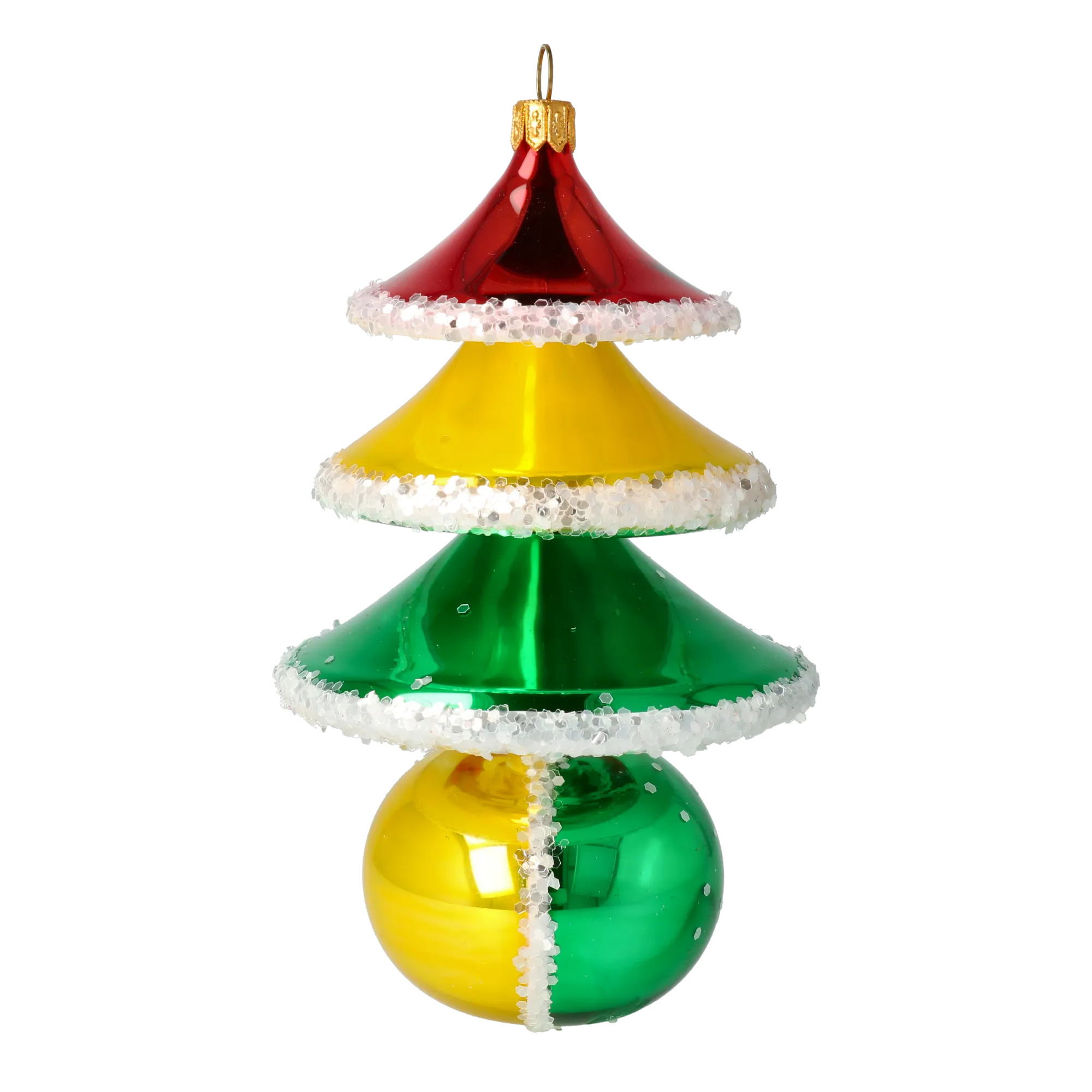 Festive Prism Tree Handmade Glass Christmas ornament 2021-141