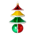 Load image into Gallery viewer, Festive Prism Tree Handmade Glass Christmas ornament 2021-141
