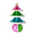 Load image into Gallery viewer, Sugar Frost Tree Handmade Glass Christmas ornament 2021-144

